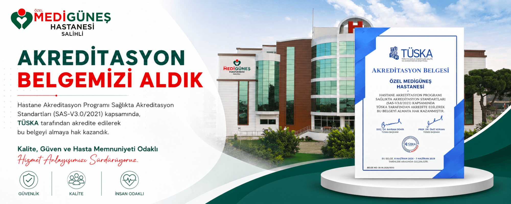 Tüska Belgemizi aldık